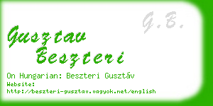 gusztav beszteri business card