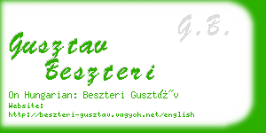 gusztav beszteri business card